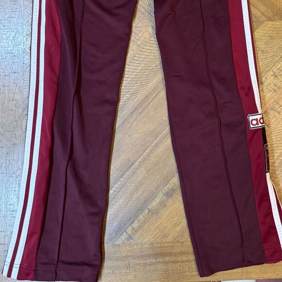 Adidas Originals Adibreak Burgundy Iconic Tear Away Side Snap Track Pants - Picture 4 of 12